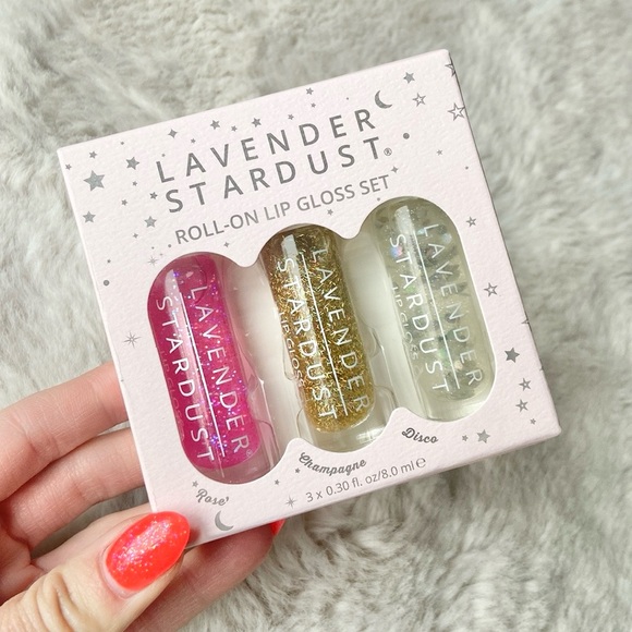 Lavender stardust roll on 90’s Y2K lip gloss set Valentine’s Day makeup - Picture 4 of 10